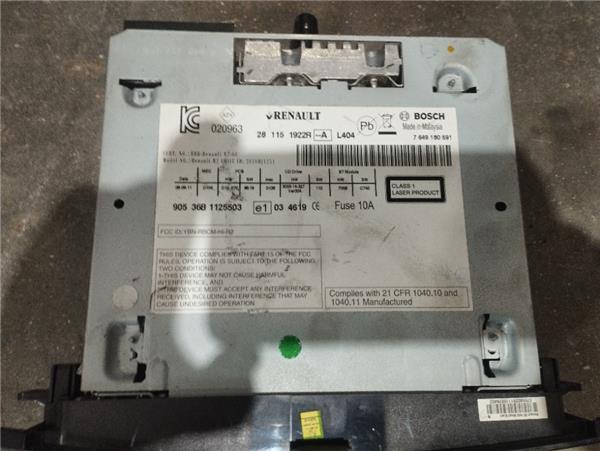 Radio / Cd Renault Koleos I (2008->) Y/VY4K/VY4K06 - Imagen 2