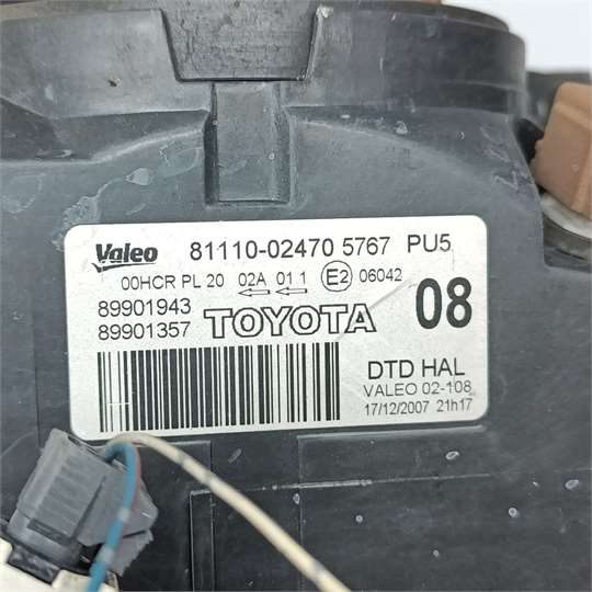 Faro Delantero Derecho Toyota Auris (E15)(10.2006->) 1.4 D-4D - Imagen 3